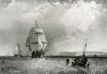 De Noord Foreland, gegraveerd door R. Brandard, 1834